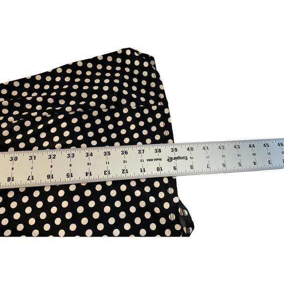 Sandra Darren Women's Dress Size 10 Black White Polka Dot Wrap Style Cap Sleeve - Picture 6 of 9